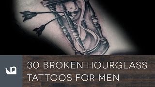30 Broken Hourglass Tattoos For Men