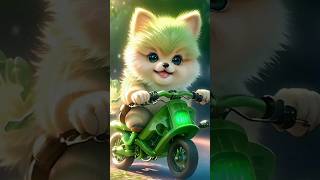 ll A dog driving a motorcycle 🥰😍 ll whatsapp status shorts ll 😩