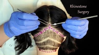 ASMR: Satisfying Rhinestone Removal from Scalp, Hairline & Eyebrows (Whispered)