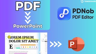 دليل استخدام PDNob PDF Editor – كيفية تحويل PDF إلى PPT