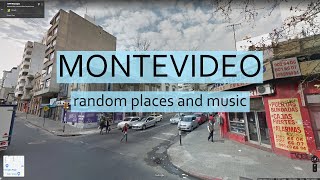 Montevideo random places - 1 hour virtual travel - AI walking \u0026 relax music - 1080[HD]