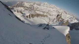 Grand Golliat face NE de pt 3052 et couloir E de pt 2940 de Glacier des Angroniettes