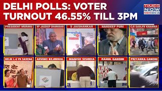 D-Day For Delhi: Voting Underway, Voter Turnout 46.55% Till 3PM, Who'll Win Dilli Ka Dil? | Top News