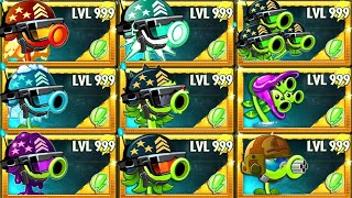 All Pea Plants LEVEL 1 *3 Power Up vs All Zombies - Who Will Win? - Pvz 2 Plant vs Plant