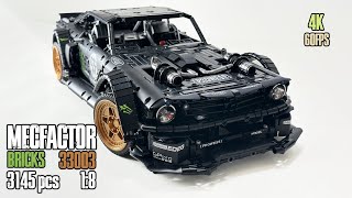 DECOOL 33003 1:8 Ford Mustang Hoonicorn Technic Series [4K 60FPS] - Fast Brick Build