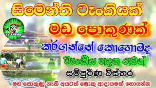 සිමෙන්ති ටැංකියක් මඩ පොකුණක් කරමු|converting a cement tank into a mudpond | fish video