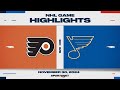 NHL Highlights | Flyers vs. Blues - November 30, 2024