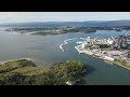 空撮！！　福島県相馬市　松川浦新漁港＆鵜尾崎灯台