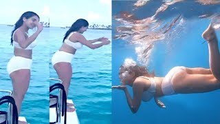 Sara Ali Khan HOT Swimming Underwater In Bikini at Maldives 🔥