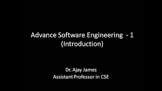 Advanced Software Engineering  - 1