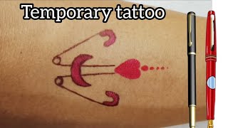 Temporary tattoo with pen#video #art #drawing #tattoo#viralvideo #viral #artist