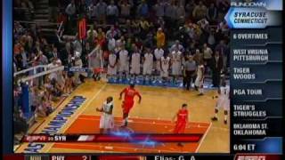 Syracuse's 6OT Win over Connecticut 2009 (Sportscenter Highlights)