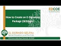 How to Create an E-Signature Package (SEISSign)