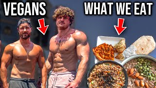 What Two Vegans Eat In A Day To Gain Muscle (ft. SimnettNutrition)