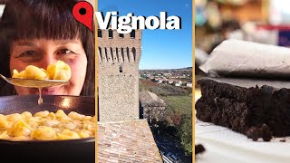 VIGNOLA, the TORTELLINI MODENESI and the legendary TORTA BAROZZI