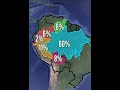 Amazon Rainforest in Each Country #viralvideo #viral #gis #1m #1millionviews #youtubeshorts #youtube