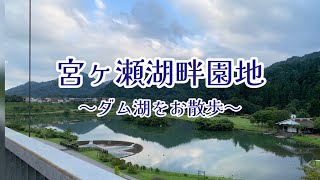 〜たびうさ散歩〜　宮ヶ瀬湖畔園地をお散歩　ダム湖　夏の終わり