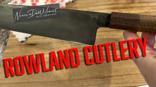 Unboxing Rowland Cutlery 240mm Kiritsuke Gyuto Sheffcut Steel with Forced patina