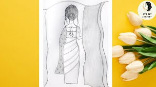 HOW TO DRAW A GIRL | Beautiful Girl drawing | Pencil Sketch drawing | Girl drawing Easy step by step