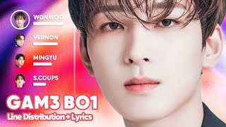 SEVENTEEN - GAM3 BO1 (Line Distribution + Lyrics Karaoke) PATREON REQUESTED