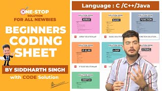 How To Start CODING From ZERO | BEST Coding Sheet for Beginners | C C++ Java