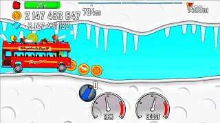 hill climb racing - tourist bus on arctic cave | android iOS gameplay #820 Mrmai Gaming