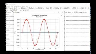 Drawing Beautiful Sine Wave in Python using matplotlib and numpy सीखे पायथन मे ग्राफ बनाना