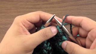 How to Knit the Simple Two Color Brioche Bind Off