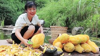 5 jiao 1kg pumpkin is too cheap. how many dried pumpkins can my sister get if she buys 168kg pumpki