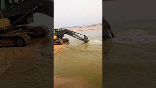 Volvo excavator and water sand cutting #Volvo #excavator #and #short #video #trending #viral #video