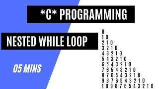 Nested while Loop in C Programming #codesurfer