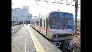 【今となっちゃレア車両】名鉄3150系3155編成(原色)＋2200系2201編成 特急岐阜行き発車 @豊橋駅(名鉄ホーム)