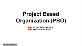 Project Based Organization PBO