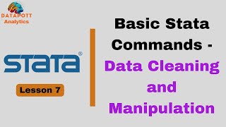 7. Basic Stata Command - Data Cleaning and Manipulation || #stata #statatutorial #beginners