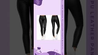 New Women PU Leather Pants Black Sexy Stretch Bodycon Trousers Women High Waist Long Casual Penci...