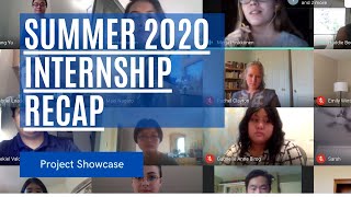 2020 SUMMER INTERNSHIP: Projects Showcase