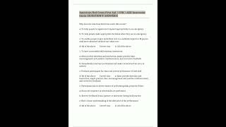 American Red Cross First Aid Cpr Aed Instructor Exam Question En Answers