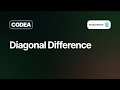 Diagonal Difference | Hackerrank Solution | Golang