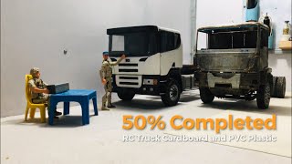 Amazing RC Truck 50% Completed Cardboard and PVC Plastic Project Handmade at home