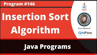 Java program to implement Insertion Sort Algorithm