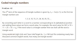 Project Euler: Problem 42 (C/C++)