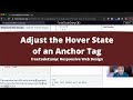 Adjust the Hover State of an Anchor Tag (Applied Visual Design) freeCodeCamp tutorial