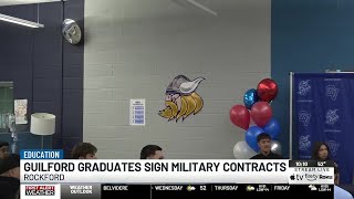 Guilford High School graduates sign military contracts