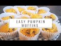 3 INGREDIENT PUMPKIN MUFFINS: Moss Family TV Open Collab #easypumpkinmuffins