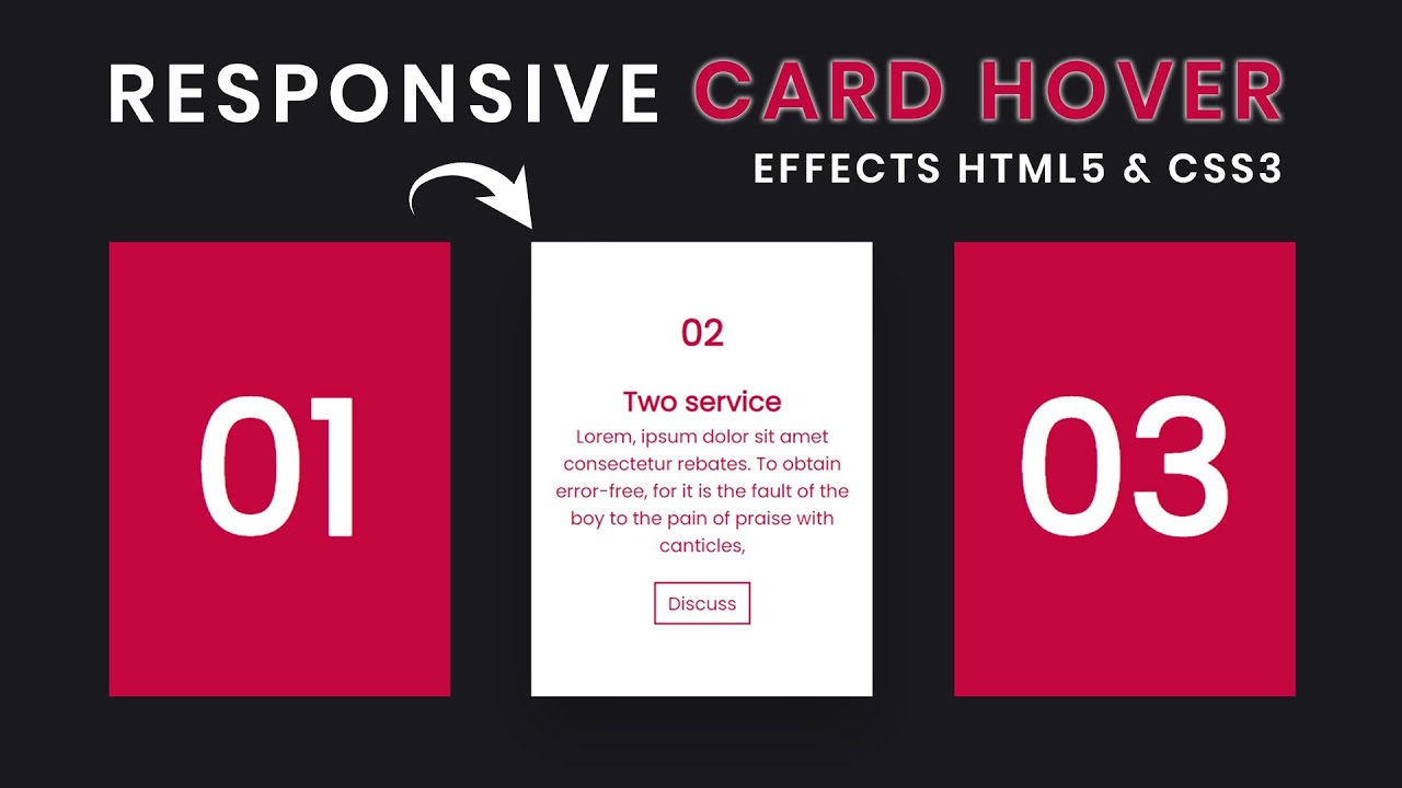 Responsive Card Hover Effects | CSS Card Hover Effects | Html5 | CSS3 ...