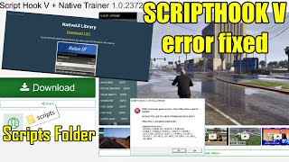 How to install Script Hook V in GTA 5 | Scripts Folder | NativeUI | LUA Plugin