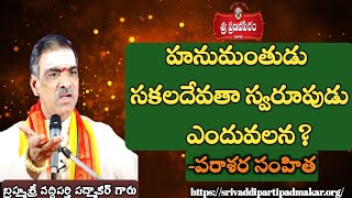 హనుమంతుడు సకల దేవతా స్వరూపుడు ఎందువలన || By Brahmasri Vaddiaprti Padmakar Garu