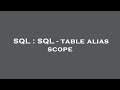 SQL : SQL - table alias scope