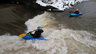 Kayaking the Esopus Creek 2/10/2018 Phoenicia New York. Catskills DJI Phantom4A