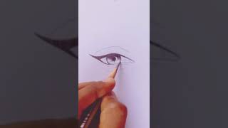 Eyes with tear drop drawing easy @FarjanaDrawingAcademy  @NiceDraw #shorts #drawing #sketch